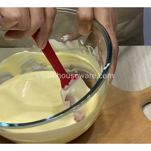 Ensalada de mezcla de cuencos de vidrio de borosilicato con tapa.